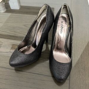 Le Chateau Black Sparkly Heels